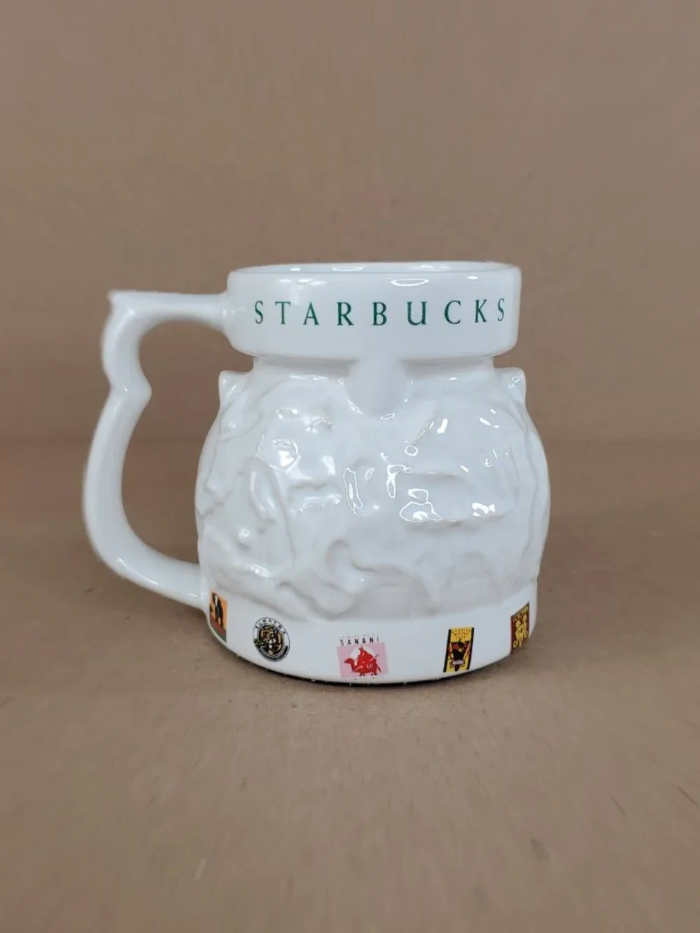 Starbucks Coffee Around the World Vintage 1990s Earth Globe Travel Mug NO Lid